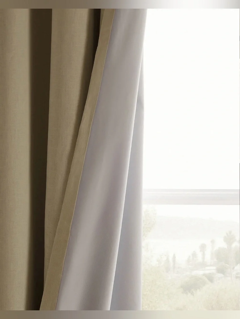 NWOT Quince European Linen Grommet True Blackout Curtain - Single Panel (Ivory)